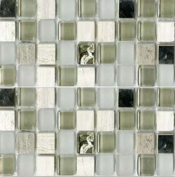 Мозаика Bars Crystal Mosaic Смеси с металлом HSO 194 (15x15 mm), цвет разноцветный, поверхность глянцевая, квадрат, 300x300