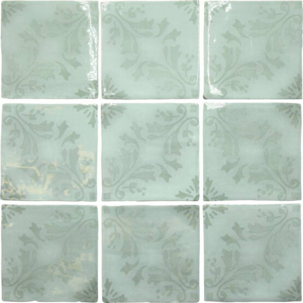 Керамическая плитка APE Fado Pontes Acqua, цвет бирюзовый, поверхность глянцевая, квадрат, 130x130