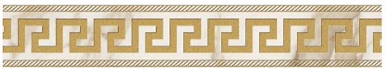 Бордюры Versace Maximvs Fascia Greca Sabbiata Calacatta Bright/Oro G0067832, цвет бежевый золотой, поверхность полированная, прямоугольник, 100x600