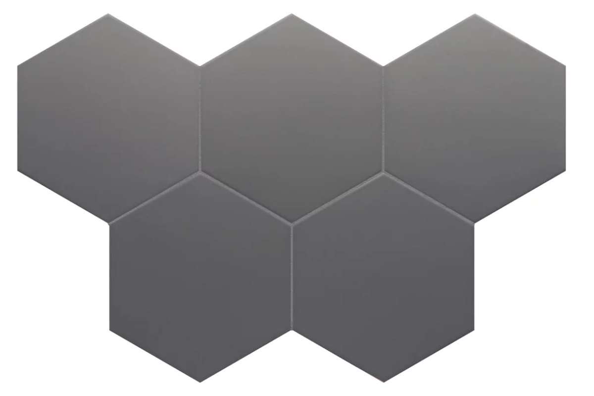 Керамогранит Equipe Coimbra Black 30635, цвет чёрный, поверхность матовая, шестиугольник, 175x200