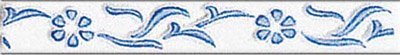 Бордюры Brennero Stencil Bleu Piccolo Listello, цвет голубой, поверхность глянцевая, прямоугольник, 30x200