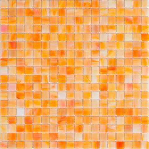 Мозаика Alma Mosaic Smalto SM29, цвет оранжевый, поверхность глянцевая, квадрат, 150x150