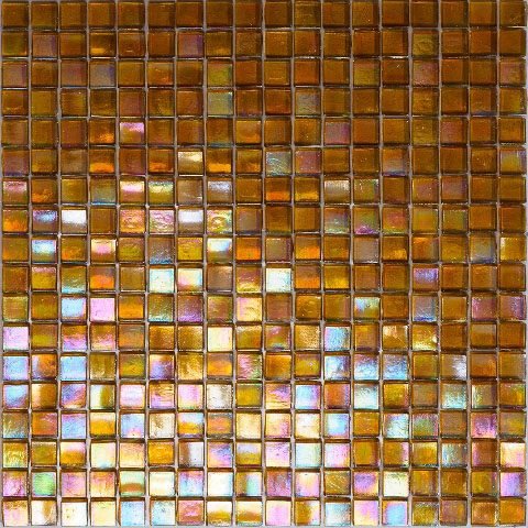 Мозаика Alma Mosaic Flicker NE43, цвет золотой, поверхность глянцевая, квадрат, 150x150