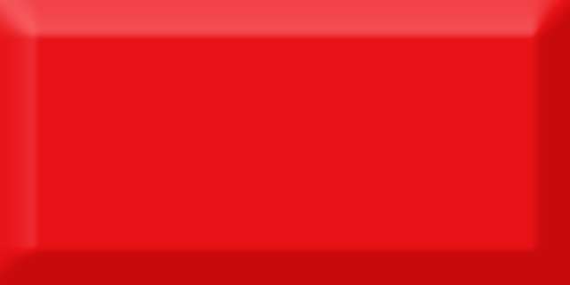 Керамическая плитка Absolut Keramika Monocolor Rojo Biselado Brillo, цвет красный, поверхность глянцевая, кабанчик, 100x200