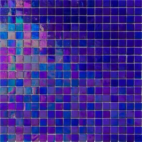Мозаика Alma Mosaic Smalto SM38, цвет синий, поверхность глянцевая, квадрат, 150x150