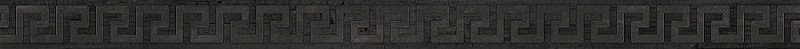 Бордюры Versace Eterno Listello Greca Intarsio Carbon 263150, цвет чёрный, поверхность натуральная, прямоугольник, 50x800