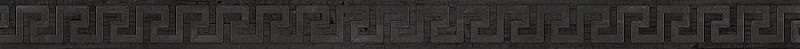 Бордюры Versace Eterno Listello Greca Intarsio Carbon 263150, цвет чёрный, поверхность натуральная, прямоугольник, 50x800