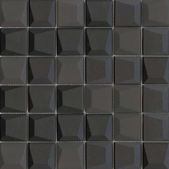 Мозаика L'Antic Colonial Effect Square Black L244007371, цвет чёрный, поверхность матовая, квадрат, 300x300