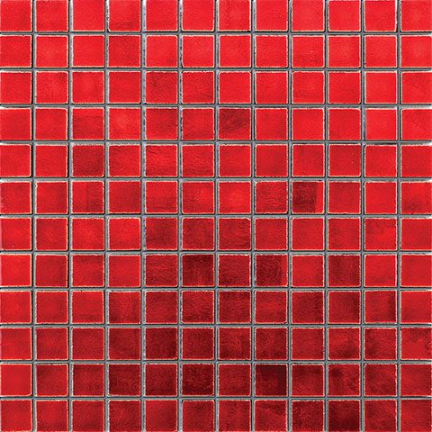 Мозаика Skalini Mercrury MRC (Red)-2, цвет красный, поверхность глянцевая, квадрат, 300x300