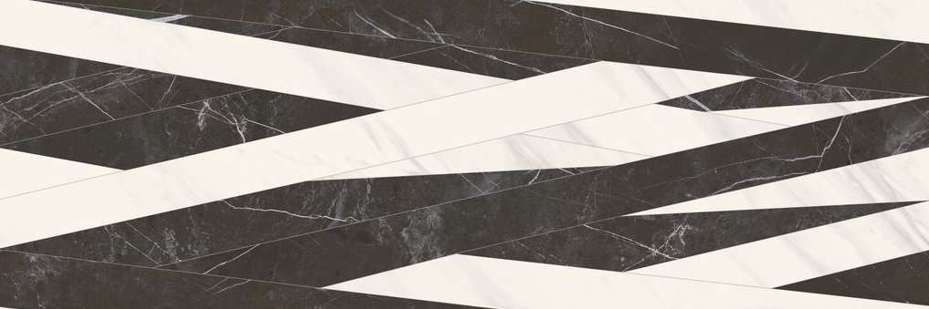 Декоративные элементы Baldocer Decor Arkit, цвет чёрно-белый, поверхность сатинированная, прямоугольник, 400x1200
