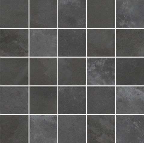 Мозаика Abitare La Ceramica Icon Mos.Quadrato Icon Black, цвет чёрный, поверхность лаппатированная, квадрат, 300x300