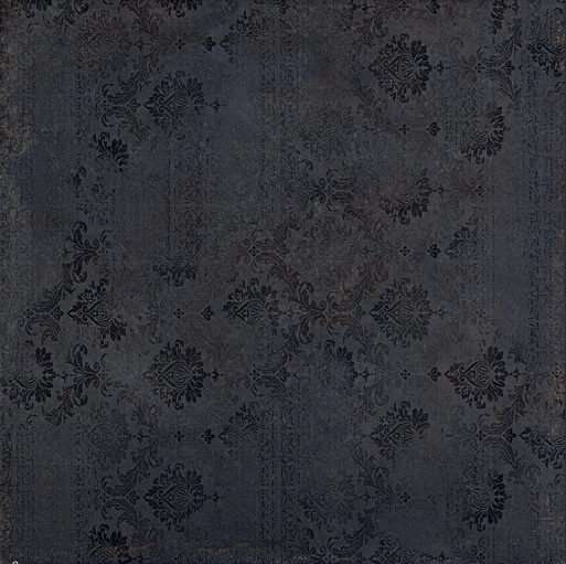 Керамогранит Serenissima Studio 50 Carpet Corvino Rett 1068455, цвет чёрный, поверхность матовая, квадрат, 600x600