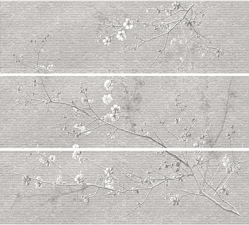 Панно Ibero Elevation Decor Peace Grey, цвет серый, поверхность матовая, прямоугольник, 870x1000