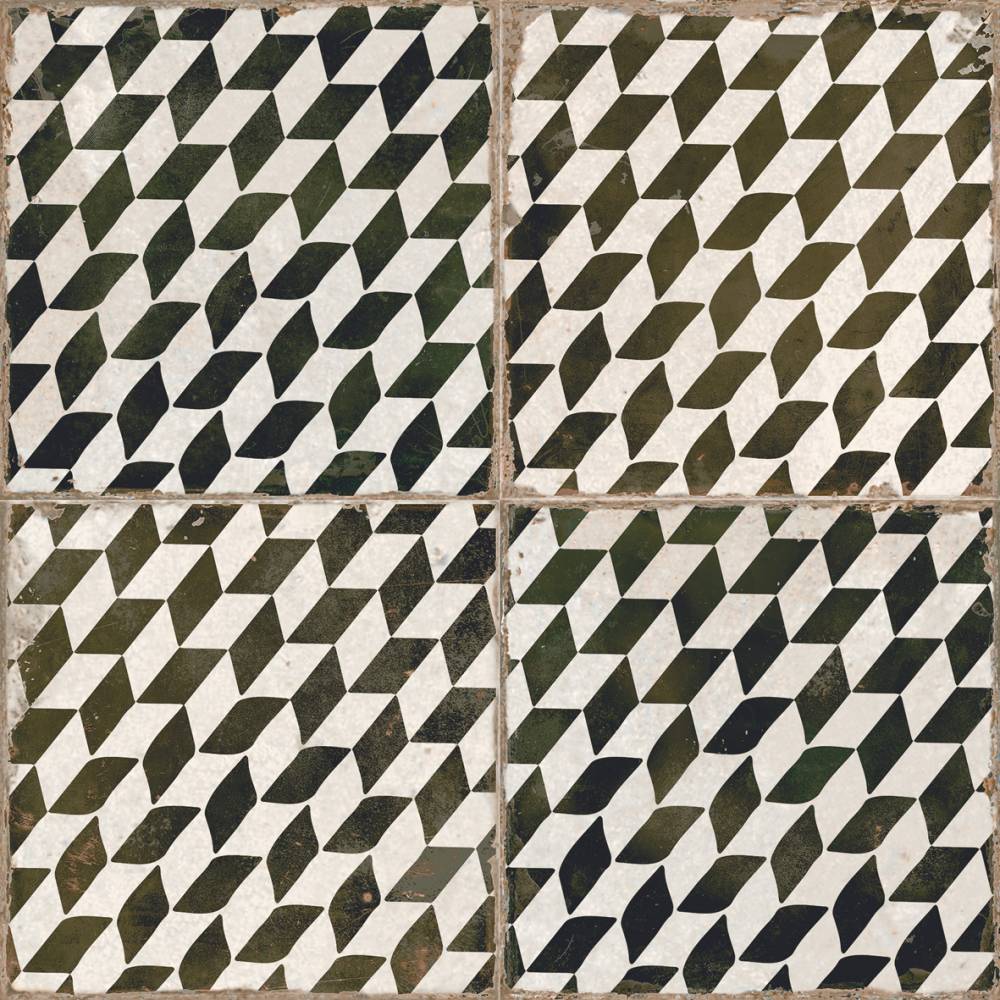 Керамическая плитка Peronda FS Damero Espiga 15816, цвет чёрно-белый, поверхность матовая, квадрат, 450x450