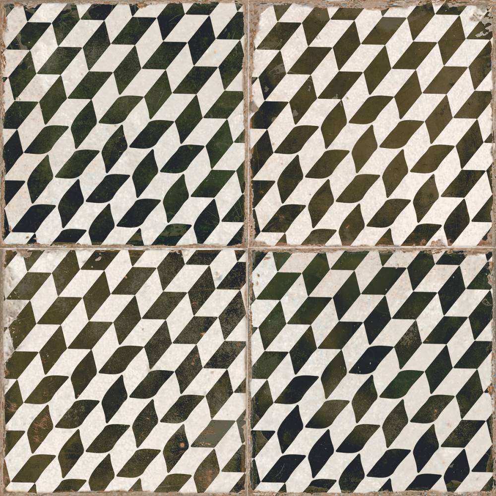 Керамическая плитка Peronda FS Damero Espiga 15816, цвет чёрно-белый, поверхность матовая, квадрат, 450x450