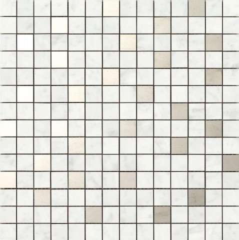 Мозаика Ragno Bistrot Mosaico Pietrasanta R4ZT, цвет белый, поверхность матовая, квадрат, 400x400