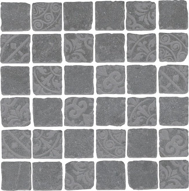 Мозаика Kerama Marazzi Декор Про Фьюче серый темный мозаичный SBM007\DD640520, цвет серый, поверхность матовая, квадрат, 300x300