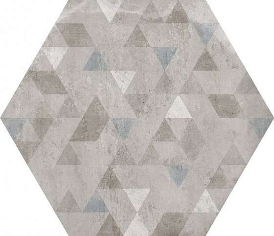 Керамогранит Equipe Urban Hexagon Forest Silver 23615, цвет серый, поверхность матовая, шестиугольник, 254x292