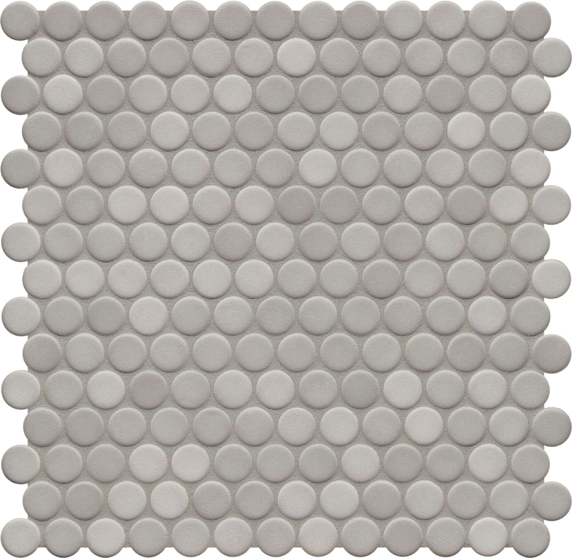 Мозаика Jasba Loop Diamantgrau Hell 40044H-44, цвет серый, поверхность матовая, круг и овал, 312x316
