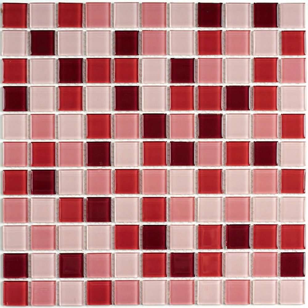 Мозаика Bonaparte Bonaparte Plum Mix, цвет розовый, поверхность глянцевая, квадрат, 300x300