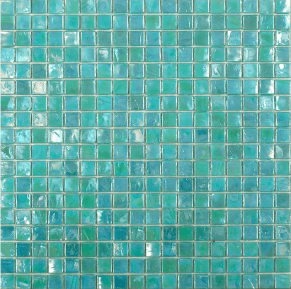 Мозаика Art & Natura Classic Mila 2, цвет бирюзовый, поверхность глянцевая, квадрат, 295x295