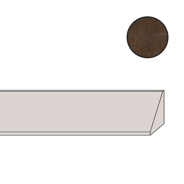 Спецэлементы Piemme Materia Bacchetta Jolly Rust N/R 03115, цвет коричневый, поверхность матовая, прямоугольник, 15x1200