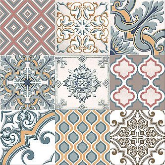 Керамическая плитка Azori Eclipse Ornament Floor, цвет разноцветный, поверхность глянцевая, квадрат, 420x420