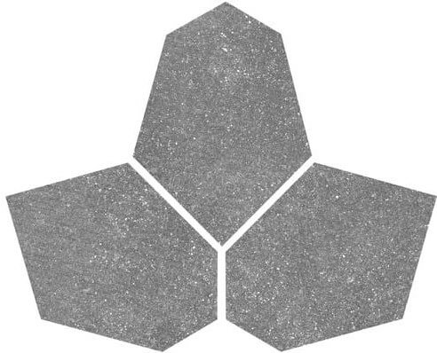 Декоративные элементы Colli Abaco Esagona Irregolare Grey Dark 4635, цвет серый тёмный, поверхность матовая, прямоугольник, 280x350