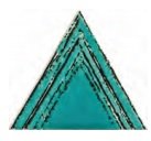 Декоративные элементы Petracers Triangolo Lui Verde, цвет бирюзовый, поверхность глянцевая, квадрат, 170x170