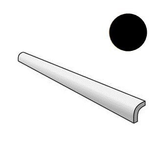 Бордюры Equipe Manacor Pencil Bullnose Black 26956, цвет чёрный, поверхность глянцевая, прямоугольник, 30x200