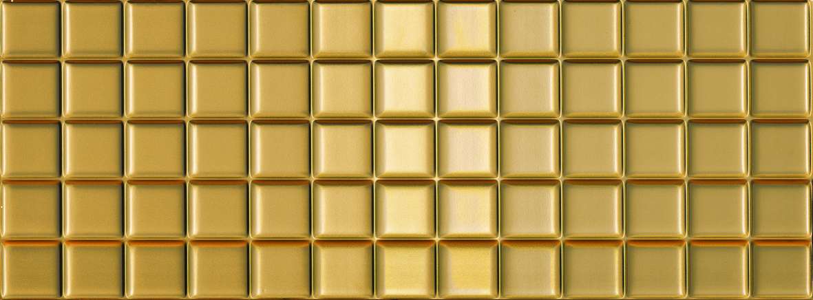 Декоративные элементы Aparici Markham Square Gold, цвет жёлтый, поверхность матовая, прямоугольник, 446x1190