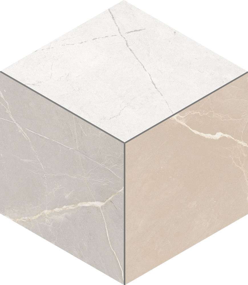 Мозаика Estima Nolana Mosaic Cube Beige NL01 70436, цвет бежевый, поверхность матовая, шестиугольник, 250x290