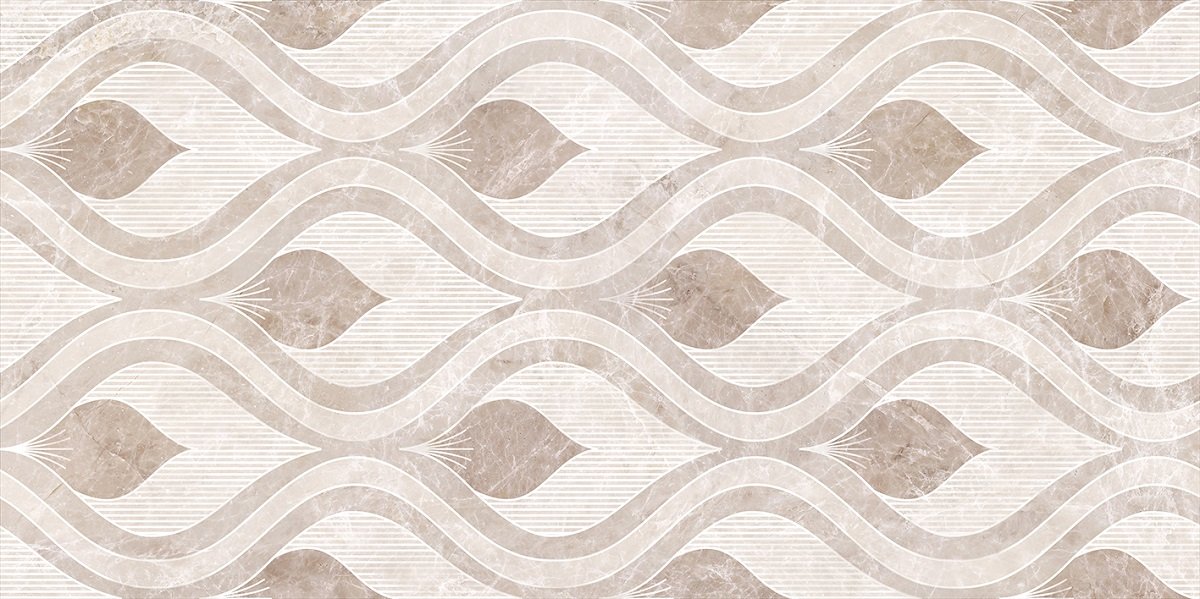 Декоративные элементы Керамин Верона 3Д, цвет бежевый, поверхность глянцевая, прямоугольник, 300x600
