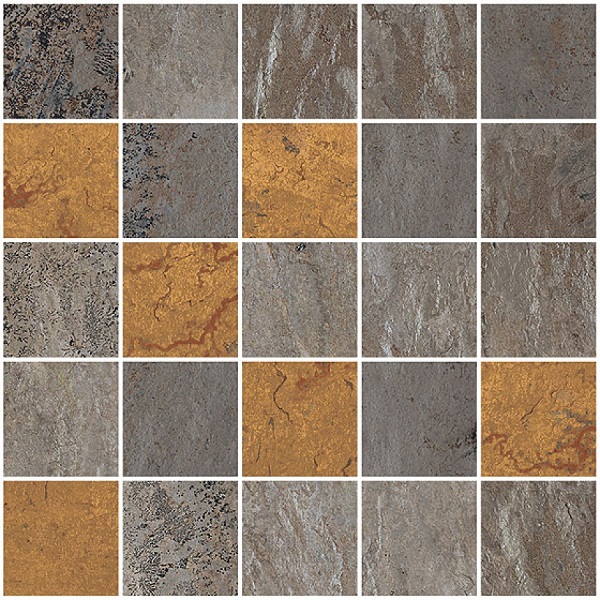 Мозаика Sant Agostino Metastone Mosaico Sunset CSAMMSSU30, цвет серый коричневый, поверхность натуральная, квадрат, 300x300