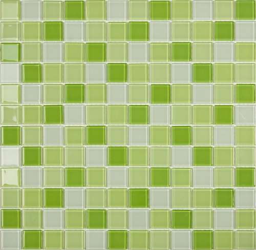 Мозаика NS Mosaic S-451, цвет зелёный, поверхность глянцевая, квадрат, 318x318