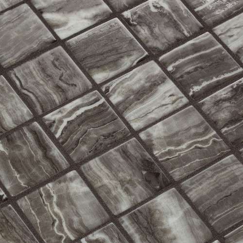 Мозаика Ezarri Zen Tigrato 50 Safe, цвет серый, поверхность матовая, квадрат, 365x365