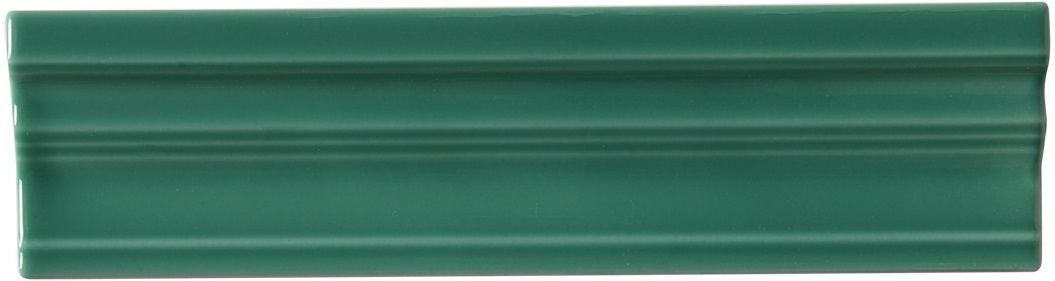 Бордюры Adex ADRI5059 Cornisa Rimini Green, цвет зелёный, поверхность глянцевая, прямоугольник, 50x200