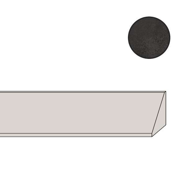 Спецэлементы Piemme Materia Bacchetta Jolly Deep L/R 03123, цвет чёрный, поверхность лаппатированная, прямоугольник, 15x1200