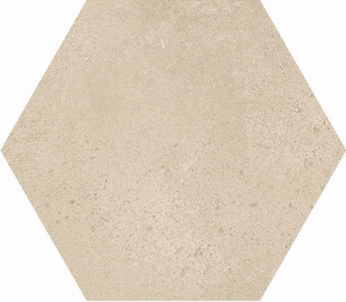 Керамогранит Ibero Neutral Sigma Sand Plain, цвет бежевый, поверхность матовая, шестиугольник, 220x250