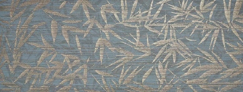 Декоративные элементы La Platera Shui Teal Leavesм, цвет серый, поверхность матовая, прямоугольник, 350x900