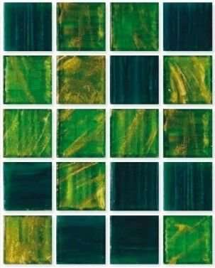Мозаика Irida City Riodejaneiro, цвет зелёный, поверхность глянцевая, квадрат, 327x327