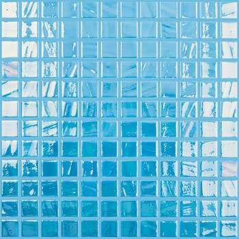 Мозаика Vidrepur Titanium № 733, цвет голубой, поверхность глянцевая, квадрат, 317x317