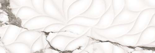 Керамическая плитка Керлайф Royal Bianco Rel R, цвет белый серый, поверхность глянцевая, прямоугольник, 242x700