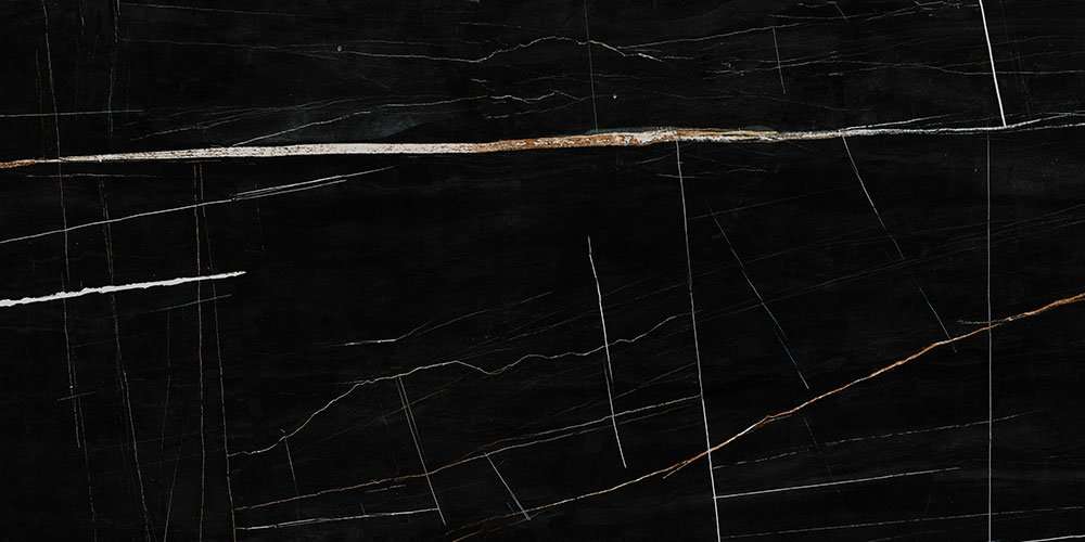 Керамогранит Geotiles Sahara Noir, цвет чёрный, поверхность полированная, прямоугольник, 600x1200