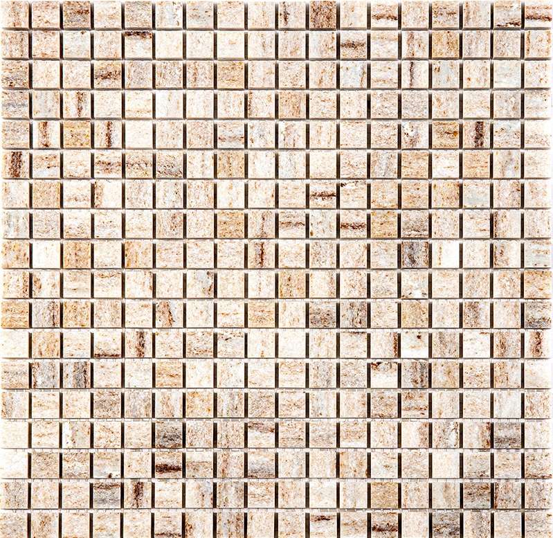 Мозаика Natural Mosaic Adriatica (1,5X1,5) 7M020-15P, цвет коричневый бежевый, поверхность полированная, квадрат, 305x305