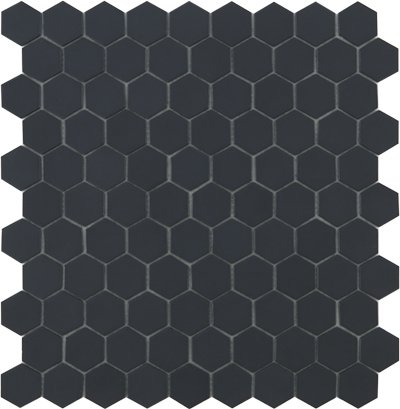 Мозаика Vidrepur Hex Nordic № 903, цвет чёрный, поверхность матовая, прямоугольник, 307x317