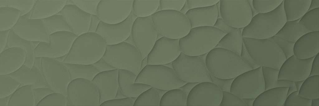 Декоративные элементы Sanchis Leaf Colours Forest, цвет зелёный, поверхность рельефная, прямоугольник, 330x1000