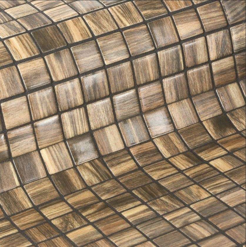 Мозаика Ezarri Zen Palisandro, цвет коричневый, поверхность матовая, прямоугольник, 313x495