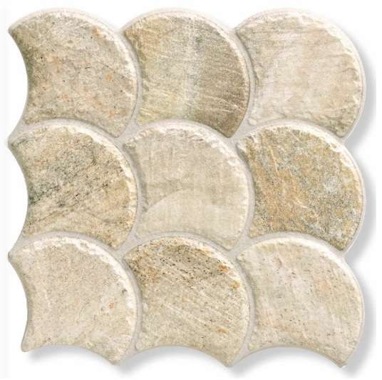 Керамогранит Realonda Scale Stone White RLN0035, цвет бежевый, поверхность матовая, чешуя, 307x307