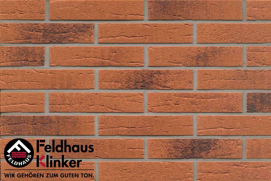 Клинкер Feldhaus Klinker Classic Terracotta Rustico Carbo R228DF9, цвет терракотовый, поверхность матовая, под кирпич, 52x240